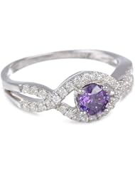 Sterling Silver Colored Cubic Zirconia Ring