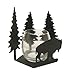 Bison Buffalo & Pine Trees Candlewrap Tea Light Votive Candle Holder