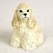 Cocker Spaniel Miniature Dog Figurine - Buff