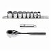 Jbua02s Urrea 10 Pc Socket Set - 3/8 Drive, 3/8 In. To 13/16 In.