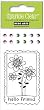 Scallop Hello Friend Sparkle Clear Stamps (Hero Arts) CL313
