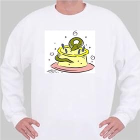 Sweatshirt with birthday, snake, candle, cake, pet
