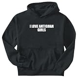Sweatshirt Black  I Love Antiguan Girls  Antigua And Barbuda Country