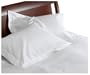 Divatex 260-Thread-Count 100% Cotton Stripe King Duvet Set with Bonus King Shams, White
