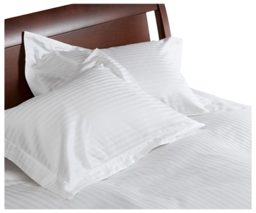 Divatex 260-Thread-Count 100% Cotton Stripe Full/Queen Duvet with Bonus Standard Shams, White Divatex 260-Thread-Count 100% Cotton Stripe Full/Queen Duvet with Bonus Standard Shams, White