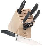 J.A. Henckels Twin Five Star High-Carbon Stainless-Steel 7-Piece Knife Set with Block