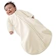 Kiddopotamus Dreamsie Sleeper with Sleeves Microfleece Small, Ivory
