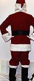Ilishop Men's Deluxe Santa Suit 10pc. Christmas Adult Santa Claus Costume Red M