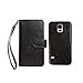 xhorizon Wallet Folio Case for Samsung Galaxy S5 i9600 - Black