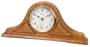 River City Clocks Radio-controlled Tambour Mantel Clock with Oak Finish - 9 Inches Tall - Model # 801-393O