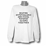 Beating Hypothalamic and Visual Pathway Glioma Together Long Sleeve T-shirt Large White