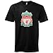 Liverpool FC Official Football Gift Mens Crest T-Shirt Black Medium