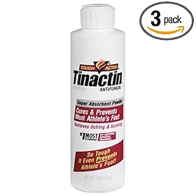Tinactin Super Absorbent Antifungal Powder, 3.8-Ounce Bottles (Pack of 3) by