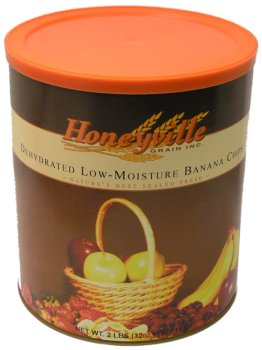 Dehydrated Banana Chips - 2 Pound Can by Banana Slices