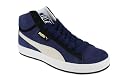 PUMA MID S HI TOP SUEDE VULCANIZED TRAINERS NAVY/BLACK/WHITE