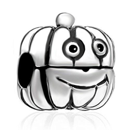 CharmsStory Halloween Pumpkin Jack-O-Lantern Clip Lock Stopper Charm Beads Fit Pandora Jewelry Charms Bracelet