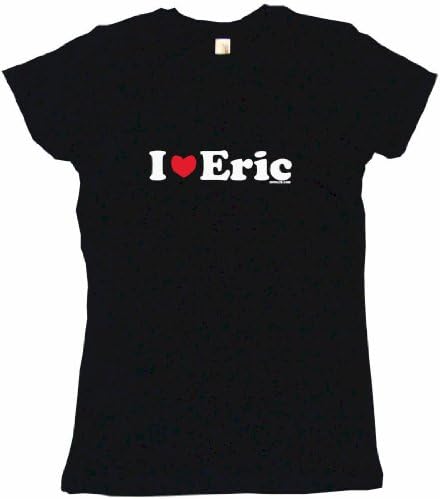 I Heart Love Eric Women's Babydoll Tee Shirt XL-Black