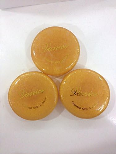 Vanice Jasmine Golden Collagen Natural Soap Soft Aroma Whitening Brighter for Acne Pimples Melasma Dark Spot Wrinkle Skins 3 pieces.