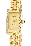 Solid 14k Gold and Diamond Women's rectangle Watch with Intracate bracelet