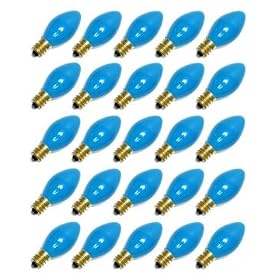 Lite Source 00053 C7 CC SKB 25PK C7 Christmas Light Replacement Bulb by Lite Source