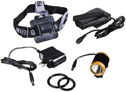 CE Certificate KinFire A5BY 3-Mode CREE 1*T6 LED 1200 Lumen Headlight,Black & Yellow