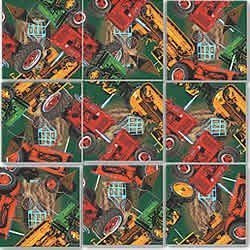 B Dazzle Tractors Scramble Squares 9 Piece Puzzle