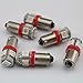 YM E-Bright 20-Pack Red BA9S 5050 5SMD Led Bulbs Car Door Lights Wedge Light 12V
