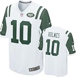 Santonio Holmes Jersey: Away White Game Replica #10 Nike New York Jets Jersey