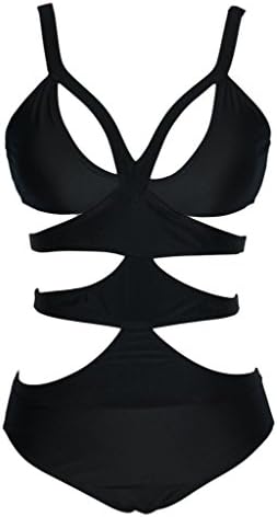 Lobikin Women's Martini V-Neck Cut-Out One-Piece Swimsuit