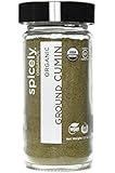Spicely Organic Cumin Seeds Ground - Glass Jar - Gluten Free - Non GMO - Vegan - Kosher