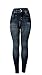 david collection Womens S-M-L Size Leggings/Jeggings Skinny Leg Print Denim Jeans Style ONE Size Black