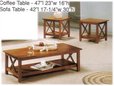 ELEGANT 3 PC COFFEE BROWN FINISH