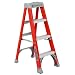 Louisville Ladder FS1504 Advent 300-Pound Capacity Extra Heavy-Duty Fiberglass Step Ladder, 4-Foot