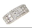14k White Gold Diamond Victorian Cigar Band Ring