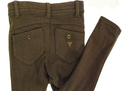 Guess Jeans Adjustable Waistband Pant – Toddler Girls Brown 3T