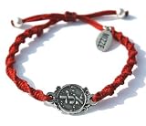 Men's Red Woven Charm Bracelet for Protection