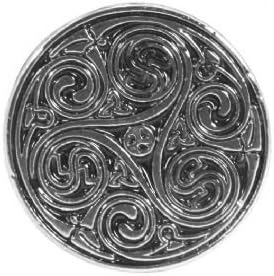 Triple Swirl Celtic Cravat Pin Pewter (3827CP)