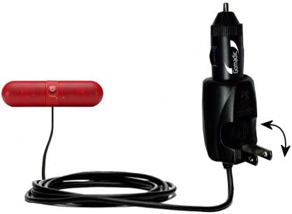 Beats By Dre Pill compatible Advanced Gomadic 2 in 1 Auto / Car DC Charger with Foldable Wall AC Charging plug - Amazing design built with TipExchange Technology