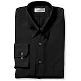  : Van Heusen Men's Long Sleeve Wrinkle Free Poplin Solid Shirt, Black, 14.5 - 32/33