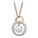 0.16Ct.T.W. Round Brilliant Cut Diamonds, 14Kt. Two Tone Gold, White Akoya Pearl. Diamond and Akoya Pearl Necklace
