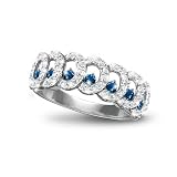 Serenity Diamond And Sapphire Eternity Ring