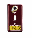 NFL 6-Inch by 3-1/4-Inch Light Switch Cover, Sculpted, 3-D, Washington Redskins