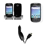 Samsung Dart (T-Mobile) Premium Combo Pack - Black Silicone Soft Skin Case  ....