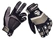 Pryme Dem Bones Full Finger Gloves, Youth Medium, Black/Grey