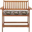 Maple-stained slat back spectator bench. - Billiards Equipment