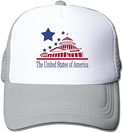 Print Your Own Adult Unisex Americana Collection Washington.D.C 100% Nylon Mesh Caps One Size Fits Most Adjustable Mesh Cap