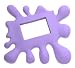 Electronics : Polaroid i-zone Lazer Cut Purple Splat Magnet Photo Frame
