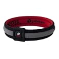 Phiten Titanium Bracelet X30 Edge, Red / Black, 7.5 Inch