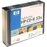 HP 30pk Lightscribe CDR with Slim Jewel Case