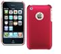 Rubber Case Hot Pink-rear Case w/ Window Protector for Iphone 3g/3gs